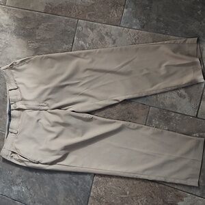 Pro Tour Golf Khaki Lightweight Pants Stretch Flat Front 36 30